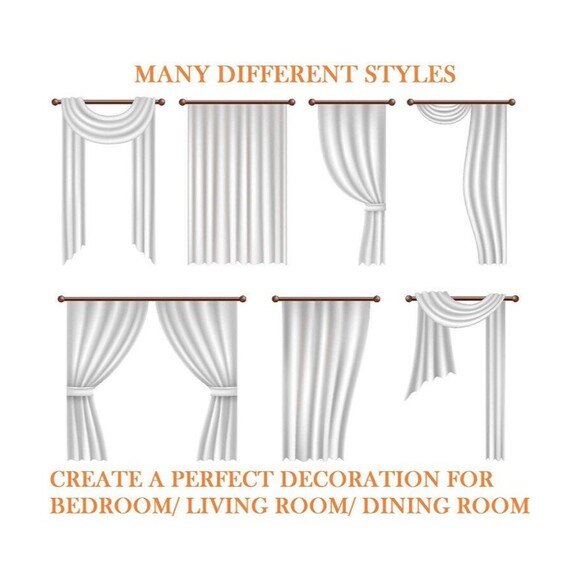 Sheer Window Curtains Drape Panels Treatment Sage Green Size 60"" x 84"" 2 Pcs - Picture 4 of 5